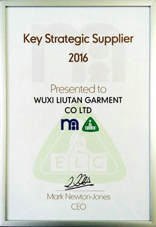 今日头条！刘潭服装被评为“key strategic supplier 2016”